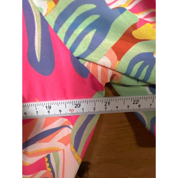 Flying Tomato‎ Pink Tropical Floral Wrap Romper Short Sleeve Tie Waist Cottage - Picture 2 of 10